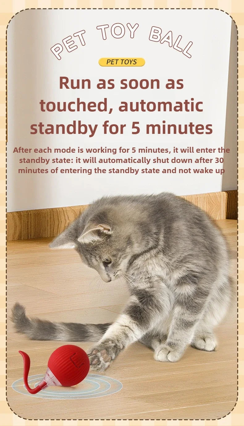 Interactive Self-Moving Cat Ball Toy